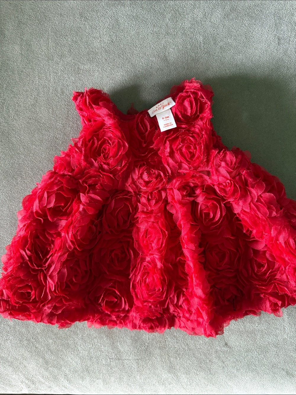 Cat & Jack Red Rosette Girls' Formal Dress